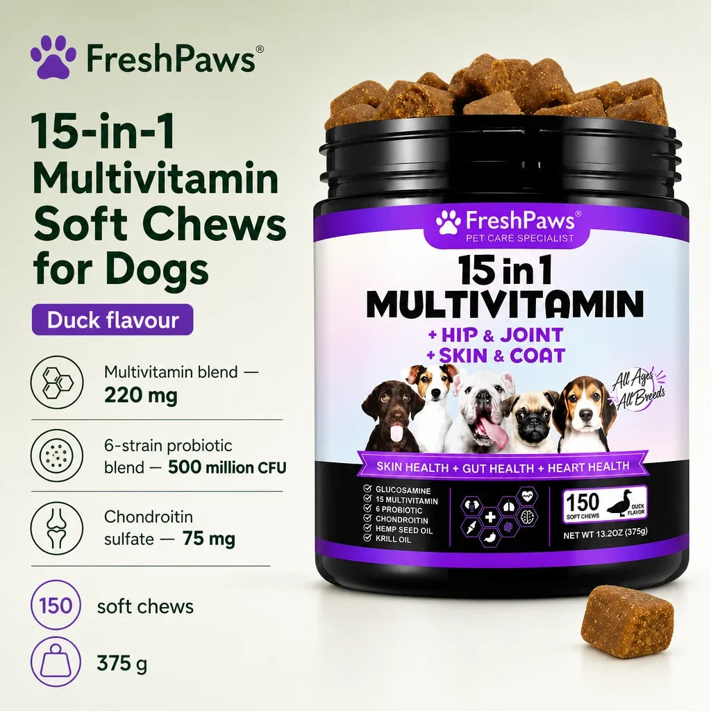 Ingredients — FreshPaws 15-in-1 Multivitamin Soft Chews for Dogs