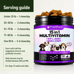 Serving guide — FreshPaws 15-in-1 Multivitamin Soft Chews for Dogs
